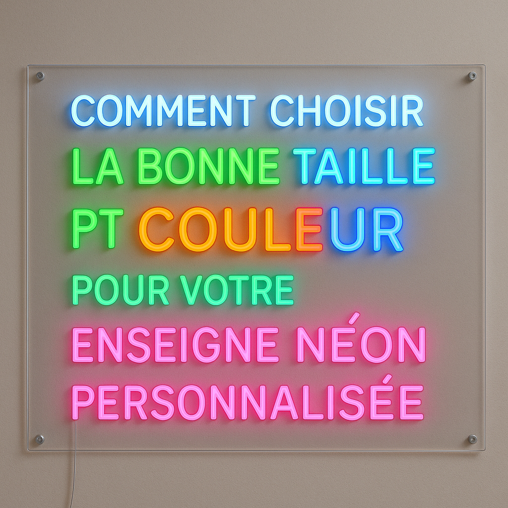 Comment Choisir la Bonne Taille et Couleur pour Votre Enseigne Néon Personnalisée au Maroc
