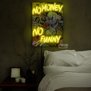 No money no funny Neon Pop Art