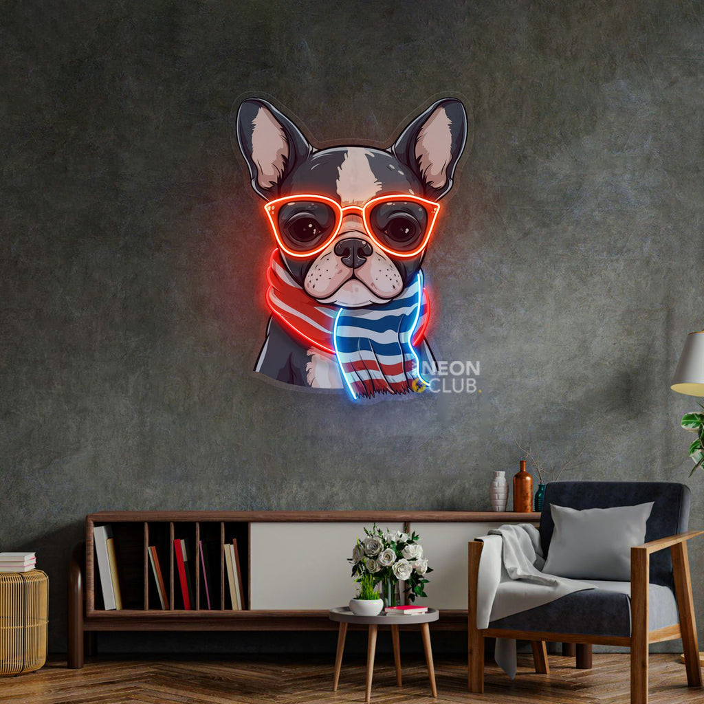 Néon Pop Art FRENCH BULL DOG style BD – MYNEONCLUB – Maroc