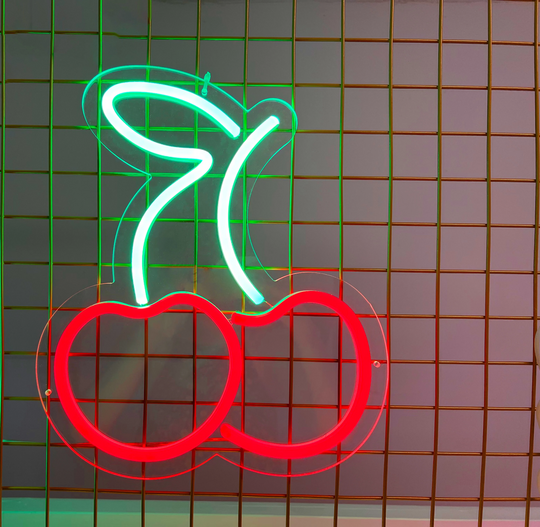 Cerise Néon Personnalisé | Enseigne LED Au Maroc – MyNeonClub