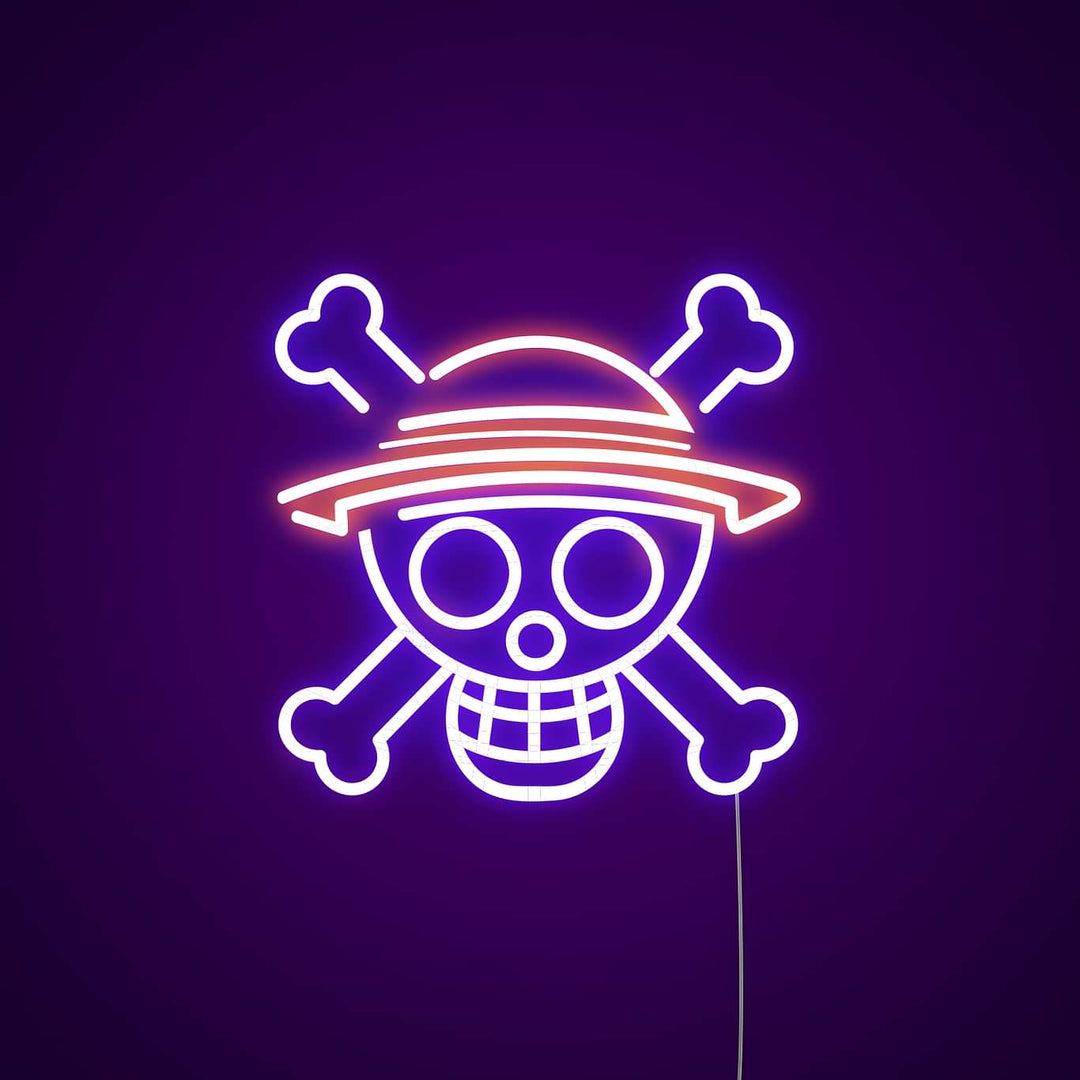 One Piece Skull Néon Personnalisé | Enseigne LED Au Maroc – MyNeonClub