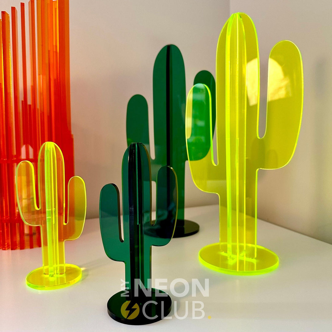 Neon Acrylic Sculpture - Cactus
