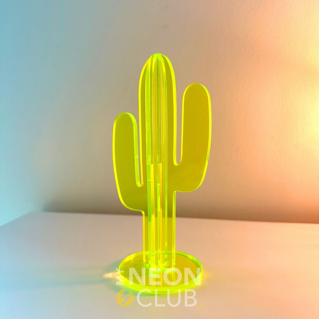 Neon Acrylic Sculpture - Cactus