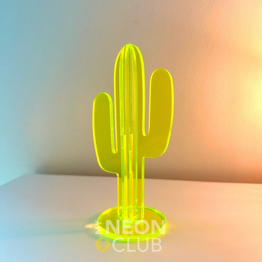 Neon Acrylic Sculpture - Cactus