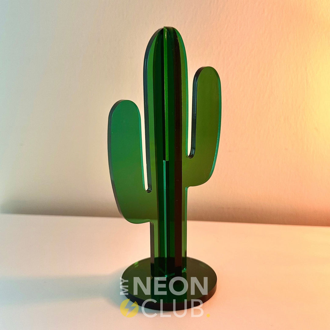 Neon Acrylic Sculpture - Cactus