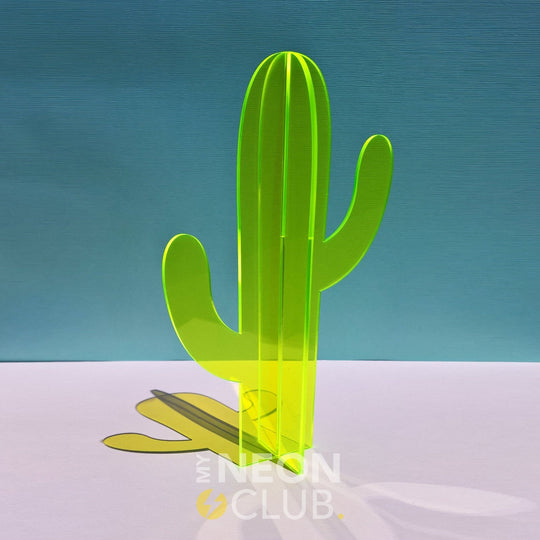 Neon Acrylic Sculpture - Cactus