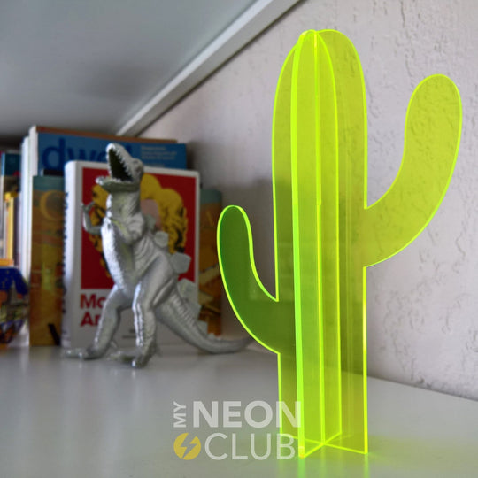Neon Acrylic Sculpture - Cactus