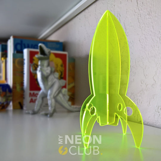 Neon Acrylic Sculpture - Rocket