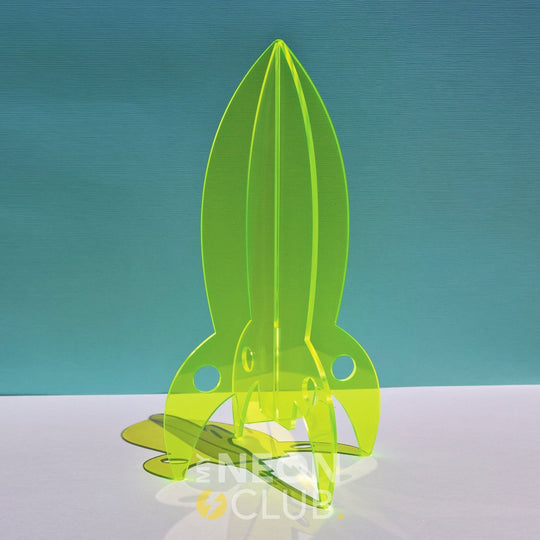 Neon Acrylic Sculpture - Rocket