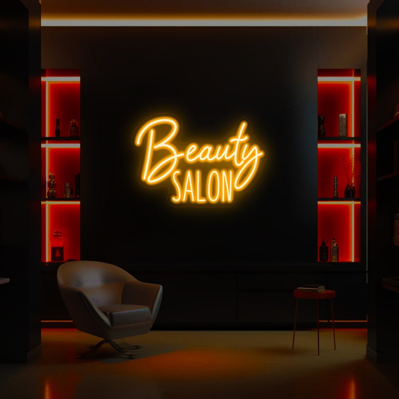 Beauty Salon Neon, Neon sign, Salon decor, Vibrant lighting, Stylish ambiance, Illuminated sign, Trendy neon sign, Chic beauty studio, Salon atmosphere.Glamour, Elegance, Opulence, Sophistication, Radiance, Chic, Stylish, Luxurious, Allure, Trendsetting, Vibrant, Enchantment, Splendor, Exquisite, Prestige,