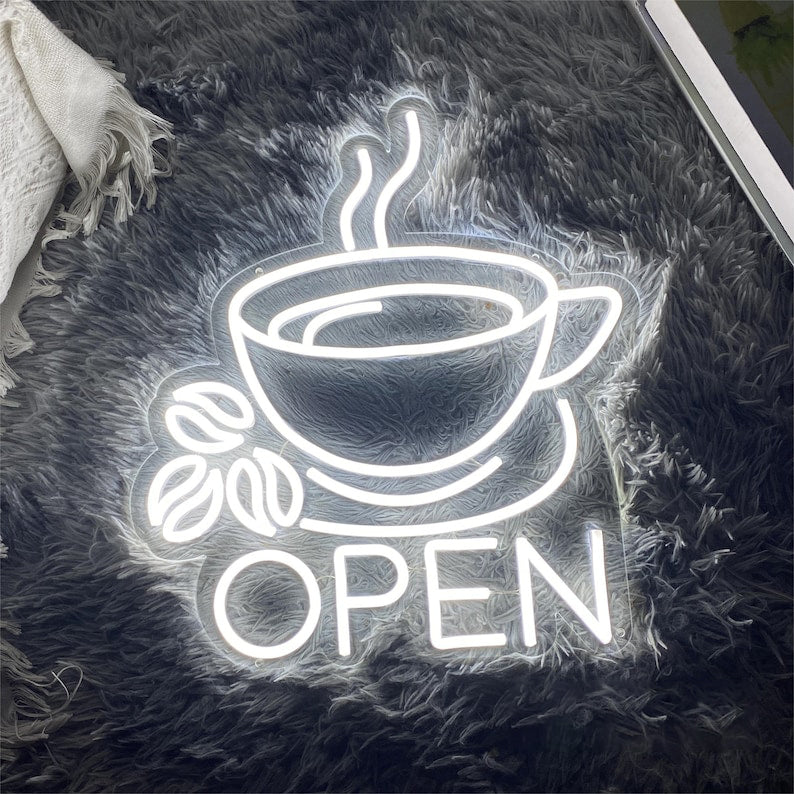 Coffee Cup Open Neon