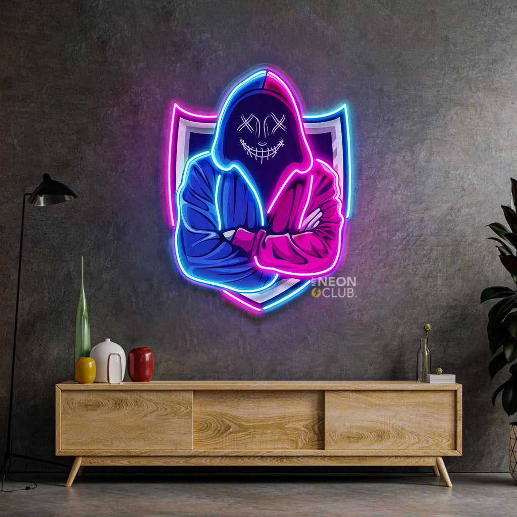 Enseigne néon HACKER – Style Pop Art – MYNEONCLUB – Maroc
