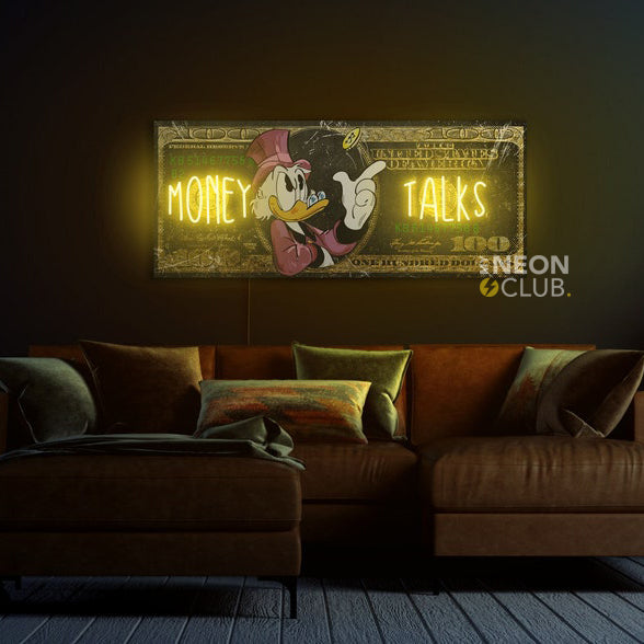 Money talks On Dollar Neon Pop Art Néon Personnalisé | Enseigne LED Au Maroc – MyNeonClub