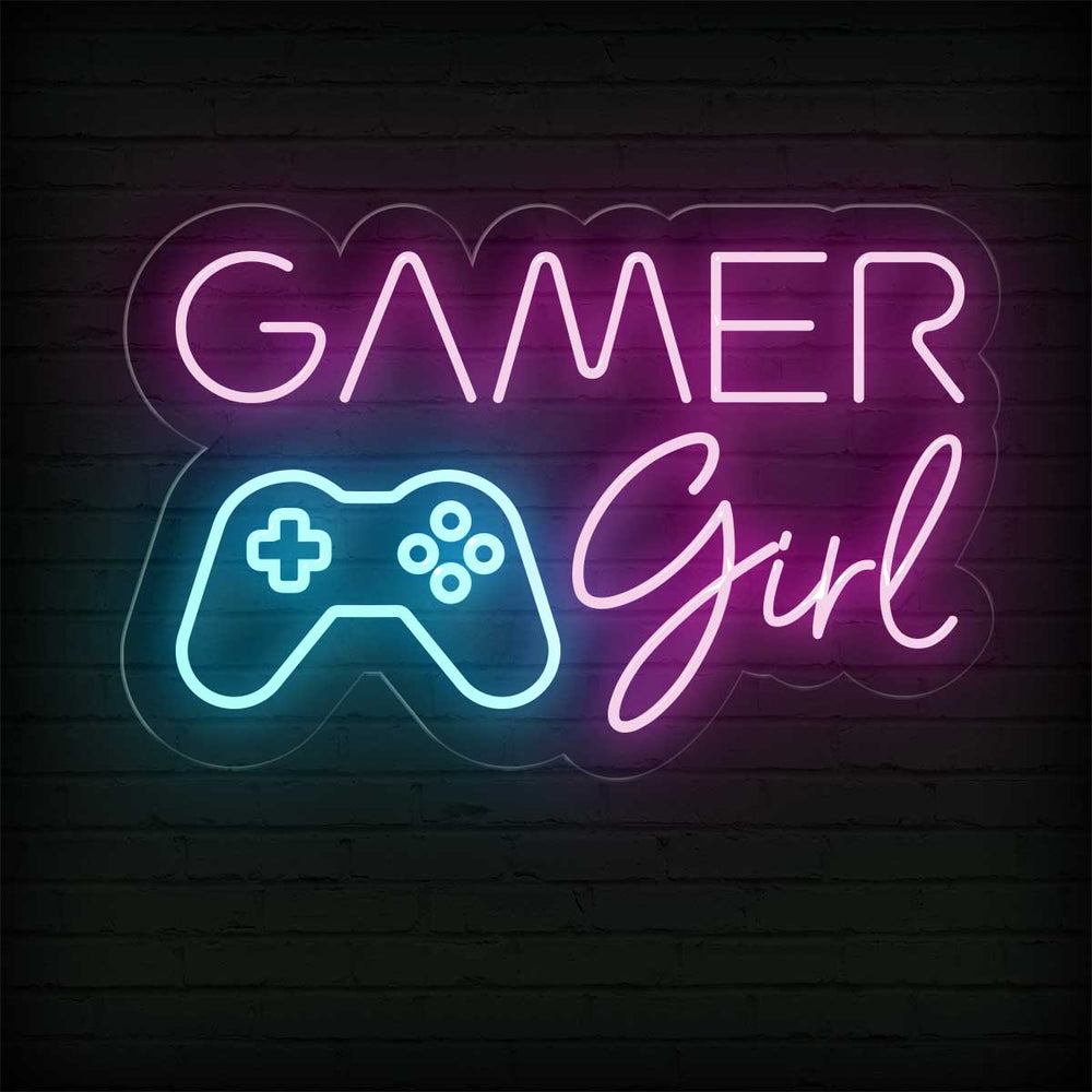 Pink Gamer Girl Neon