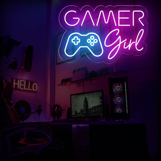 Pink Gamer Girl Neon
