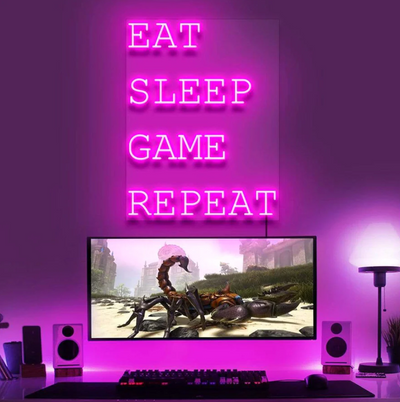 Eat Sleep Game Repeat - Maroc neon sign