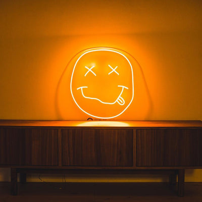 Melting Smiley Face LED Neon Sign
