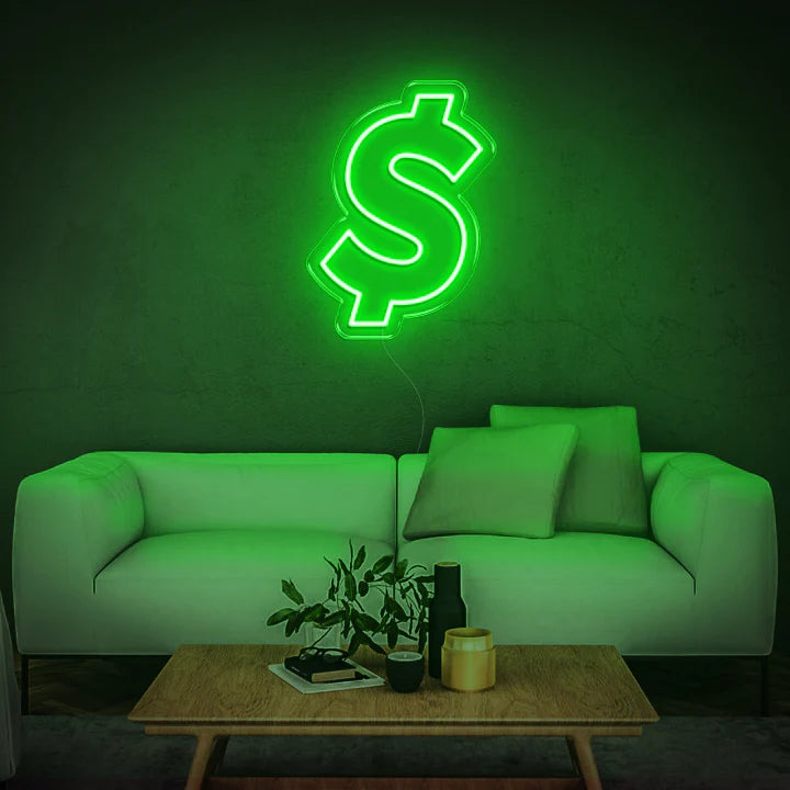 Dollar money Néon Personnalisé | Enseigne LED Au Maroc – MyNeonClub