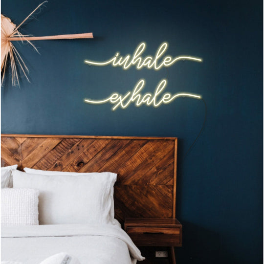 Inhale Exhale Néon Personnalisé | Enseigne LED Au Rabat – MyNeonClub