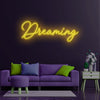 Dreaming neon sign