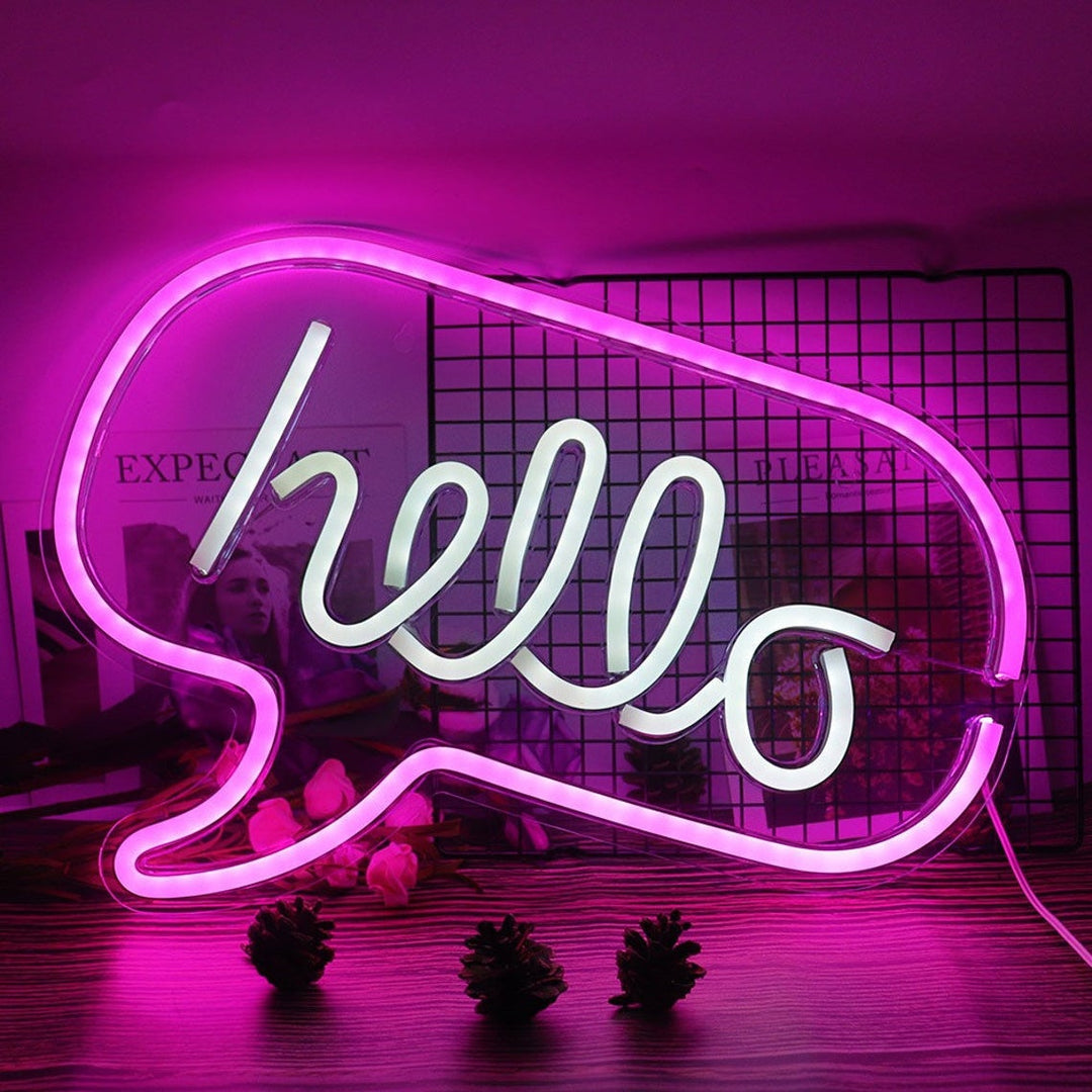 "HELLO" LED neon sign 