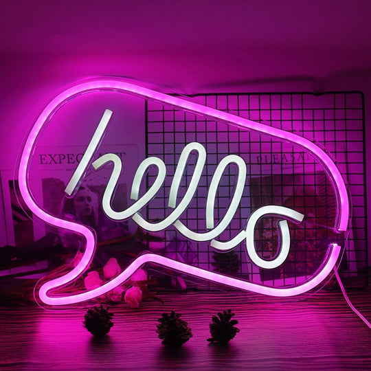 "HELLO" LED neon sign 