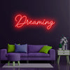 Dreaming neon sign