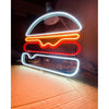 Luz de neón de hamburguesa
