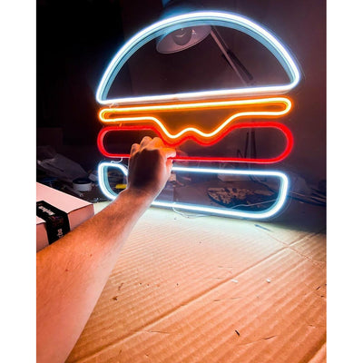 Burger neon light
