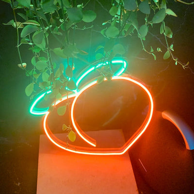 "Peach" LED neon sign