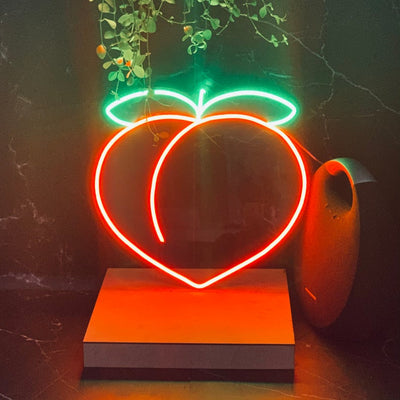 "Peach" LED neon sign