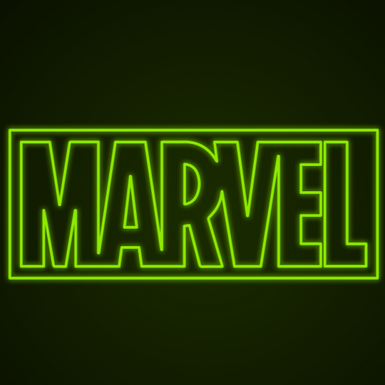 Letrero de neón personalizado de Marvel 
